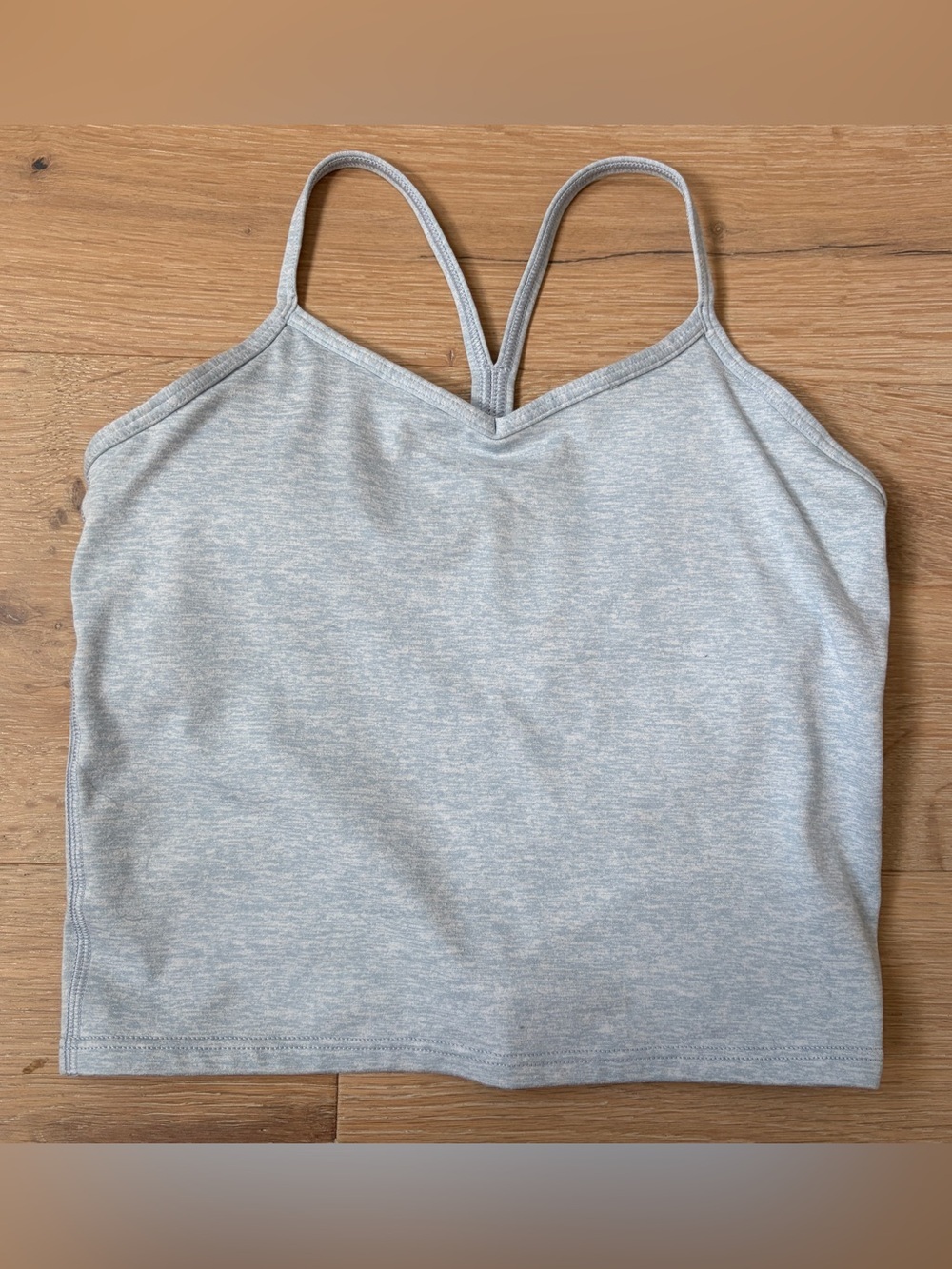 Athleta Girl Tank Top Built In Bra Light Blue Athletic Crop Cami Sz 12*I18